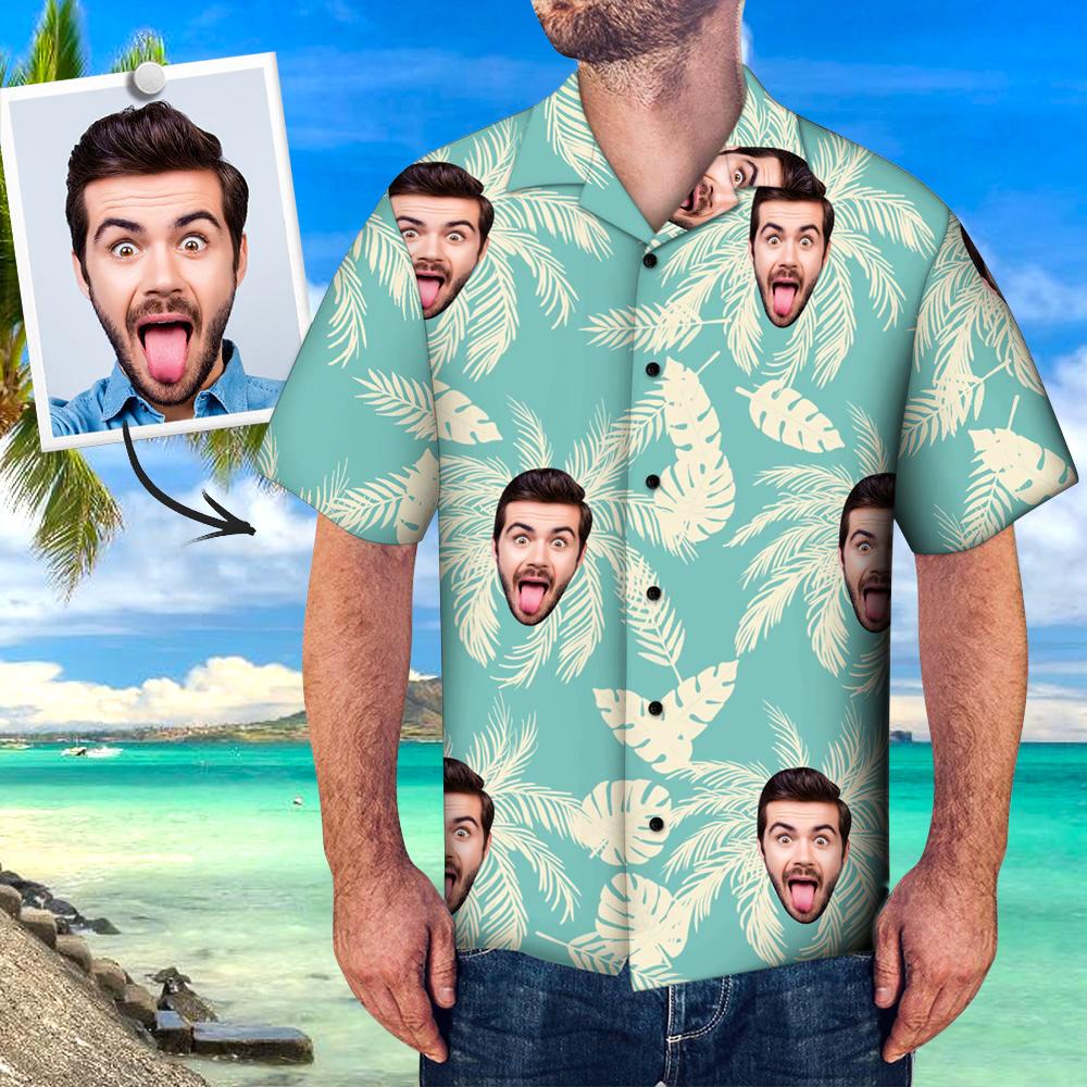 Custom Face Shirt Men S All Over Print Hawaiian Shirt Memorial Gifts