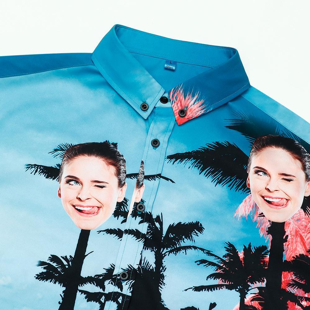 Custom Face Shirt Men S All Over Print Hawaiian Shirt