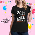 Custom Text Tshirt With Age & Name Birthday Gift Women's Tshirt