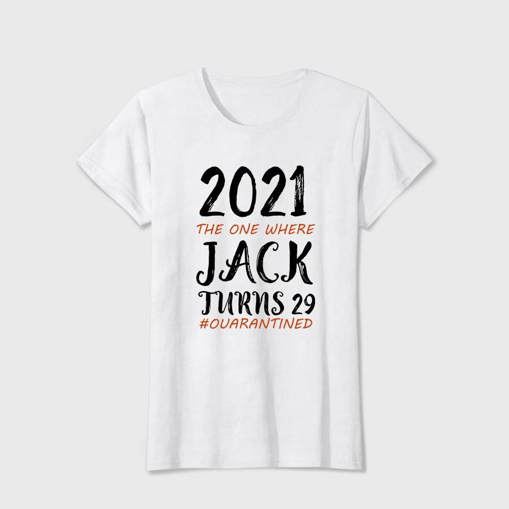 Custom Text Tshirt With Age & Name Birthday Gift Women's Tshirt