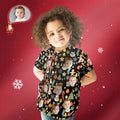 Custom Face Shirt Personalized Photo Kid's Hawaiian Shirt Christmas Surprise Gift - Merry Christmas