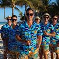 Custom Hawaiian Shirts Mountains Personalized Father's Day Shirt Gift for Dad