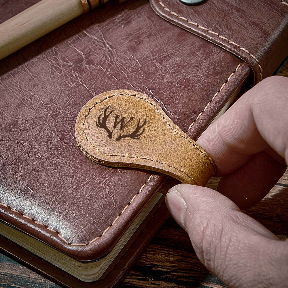 Custom Leather Bookmark Personalized Engraved Magnetic Bookmark Gift for Book Lover