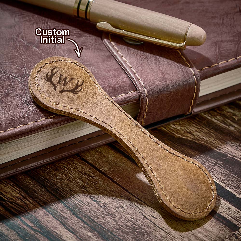 Custom Leather Bookmark Personalized Engraved Magnetic Bookmark Gift for Book Lover