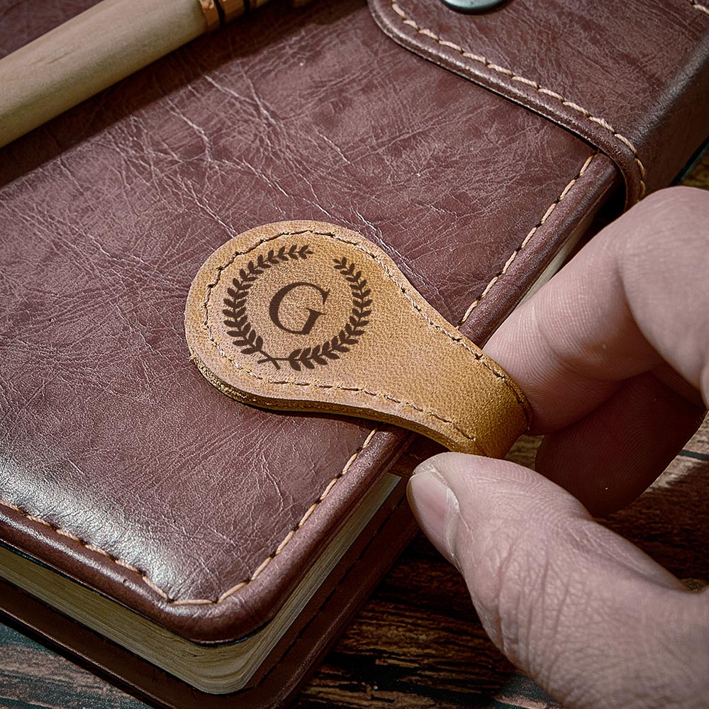 Custom Leather Bookmark Personalized Magnetic Bookmark Reader Gift for Family or Friend