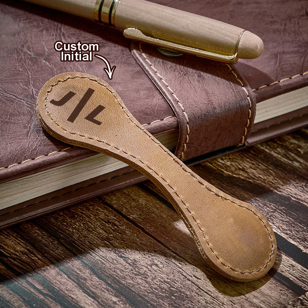 Personalized Leather Bookmark Magnetic Bookmark Reader Gift for Her or Him