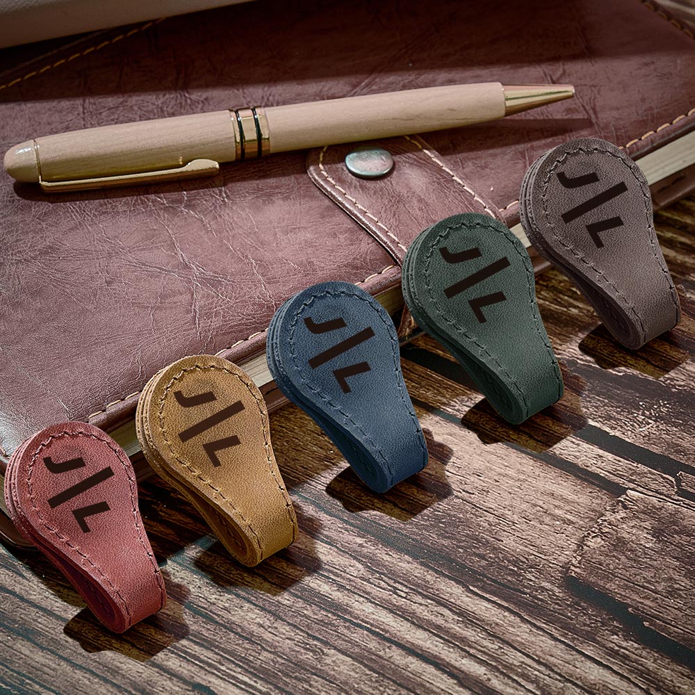 Personalized Leather Bookmark Magnetic Bookmark Reader Gift for Her or Him