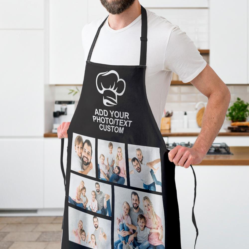 Custom Apron With Engraving Photo Collage Apron World's Best Chef