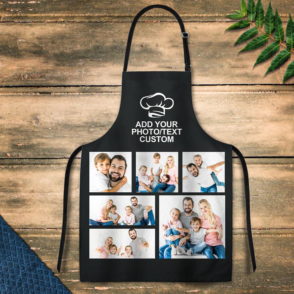 Custom Apron With Engraving Photo Collage Apron World's Best Chef