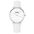 Soufeel Unisex Classic Watch White Leather Strap 40mm