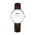 Soufeel Unisex Classic Watch Brown Leather Strap 40mm