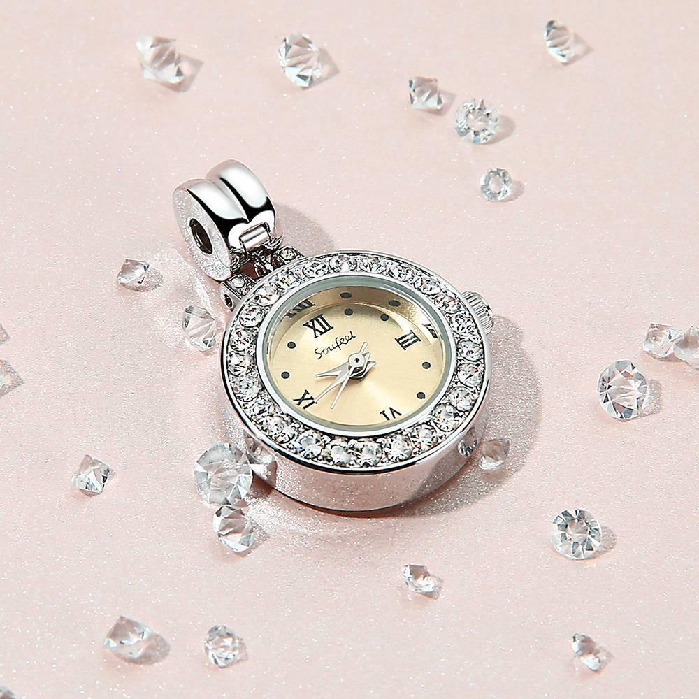 Soufeel Crystal Dangle Watch Charm Platinum Plated