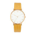 Simply Style Dial Watch Yellow Leather Strap - Women's