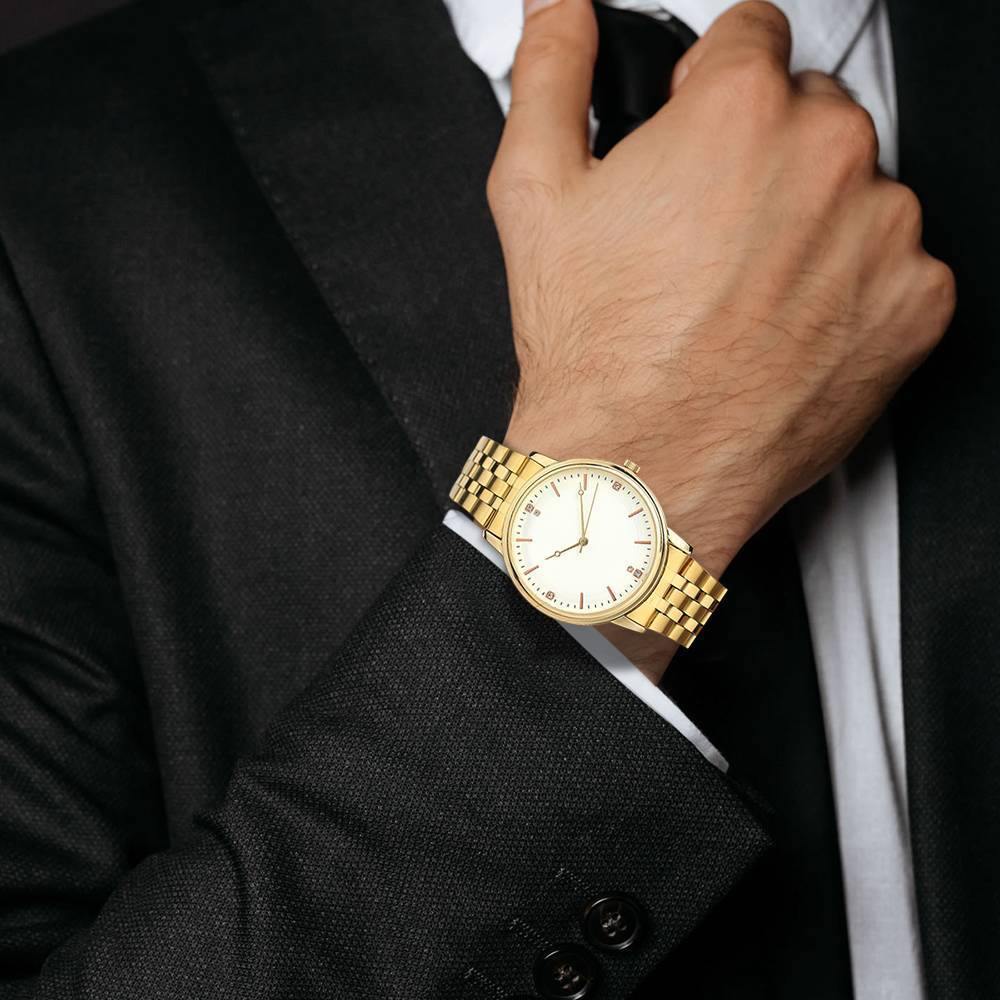Luxury Elegant Mechanical Watches White Dial - Men's