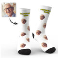 Custom Face Socks I Love You 3000 with Your Text 3D Preview Perfect Gift For Father's Day