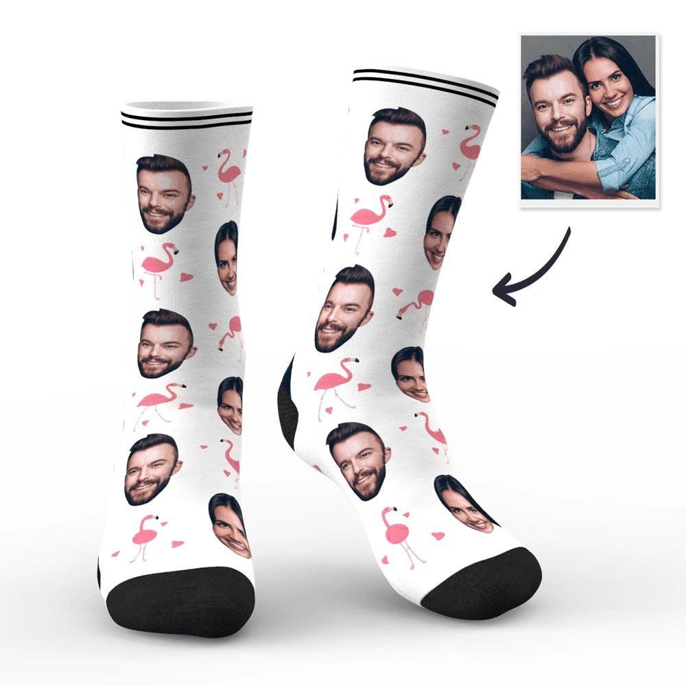 Couple Custom Swan And Face On Socks Perfect Gifts