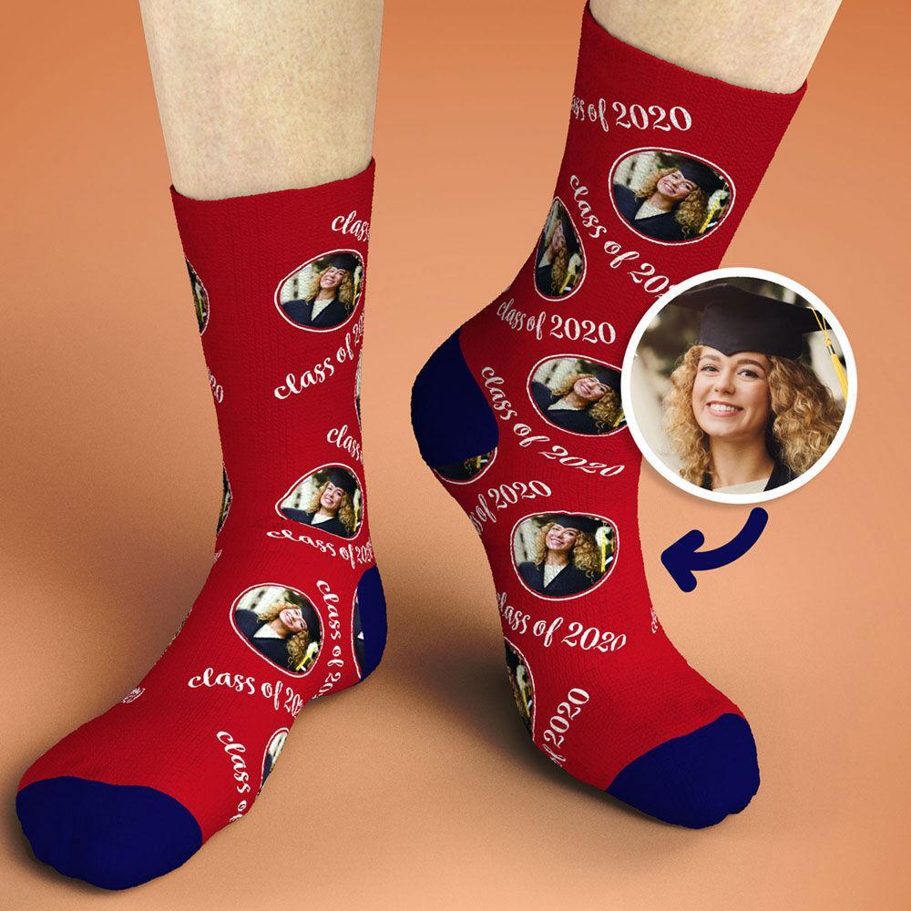 Custom Photo Socks Personalized Printed Socks Graduation Gift For Girlfriend