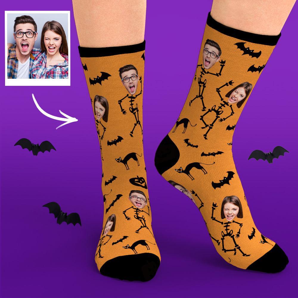 Photo Socks With Your Funny Face Custom Face Halloween Gifts Couple S Gifts