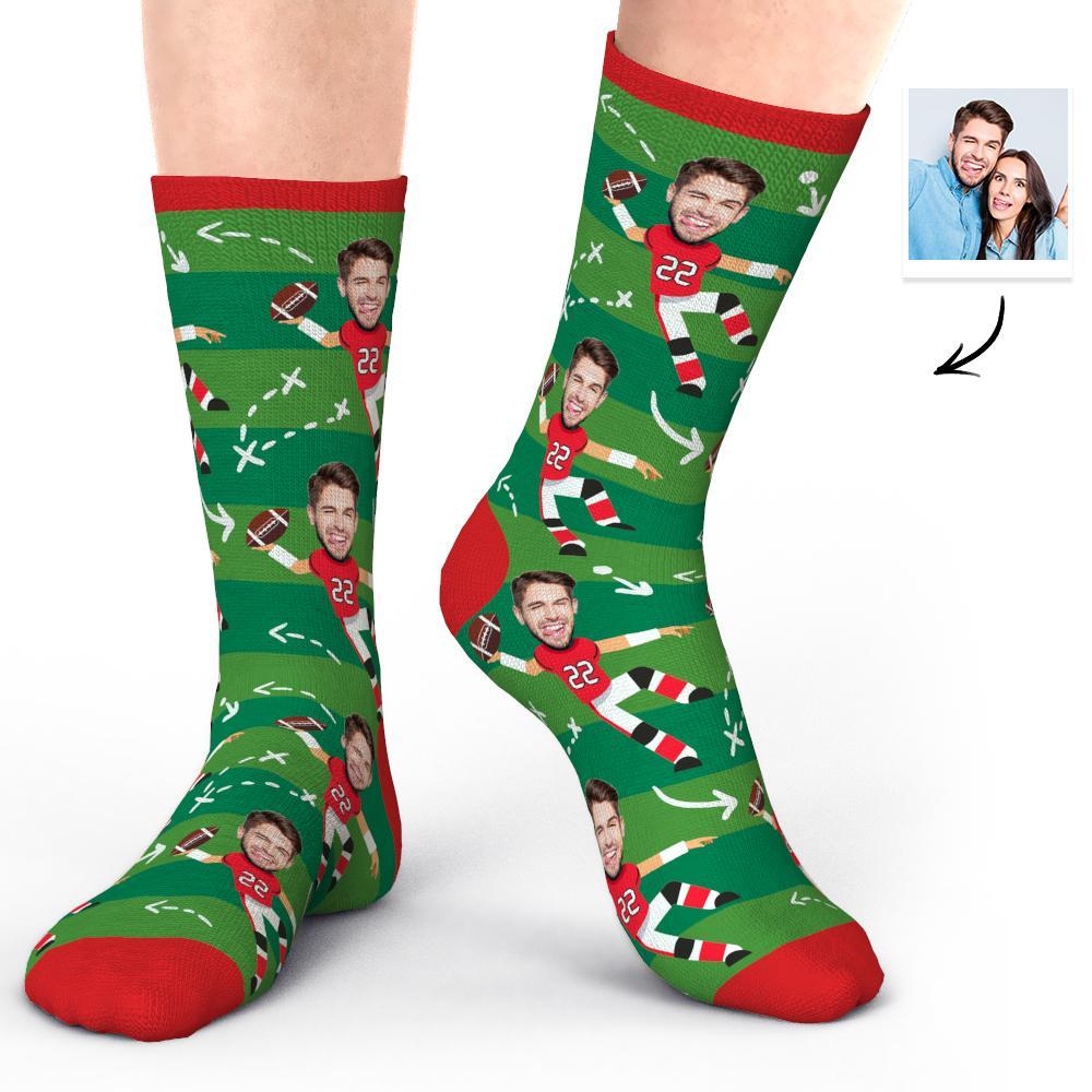 Custom Photo Socks Face Socks Super Bowl Unique Design