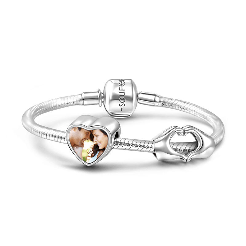 Personalize Your Charm Fingers With Hearts Bracelet Included