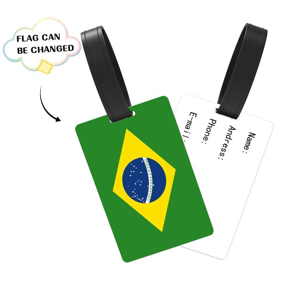 Custom USA Flag Luggage Tag