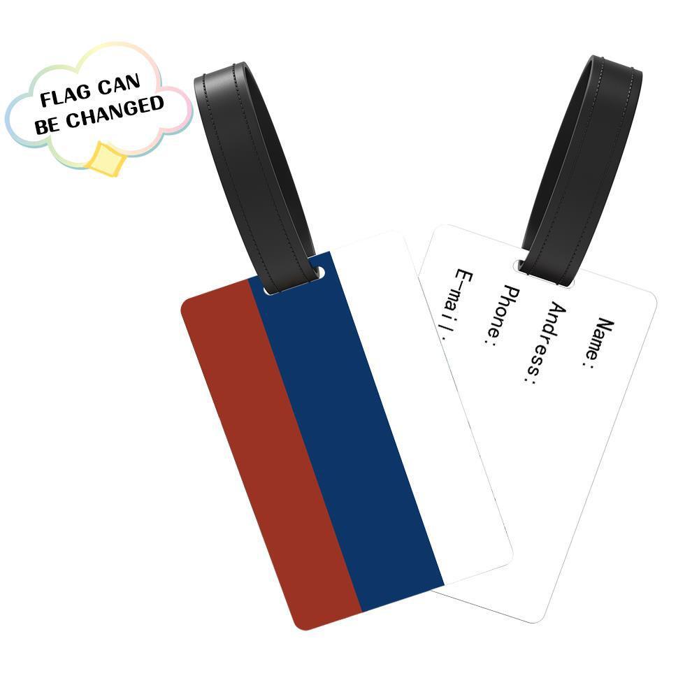 Custom USA Flag Luggage Tag
