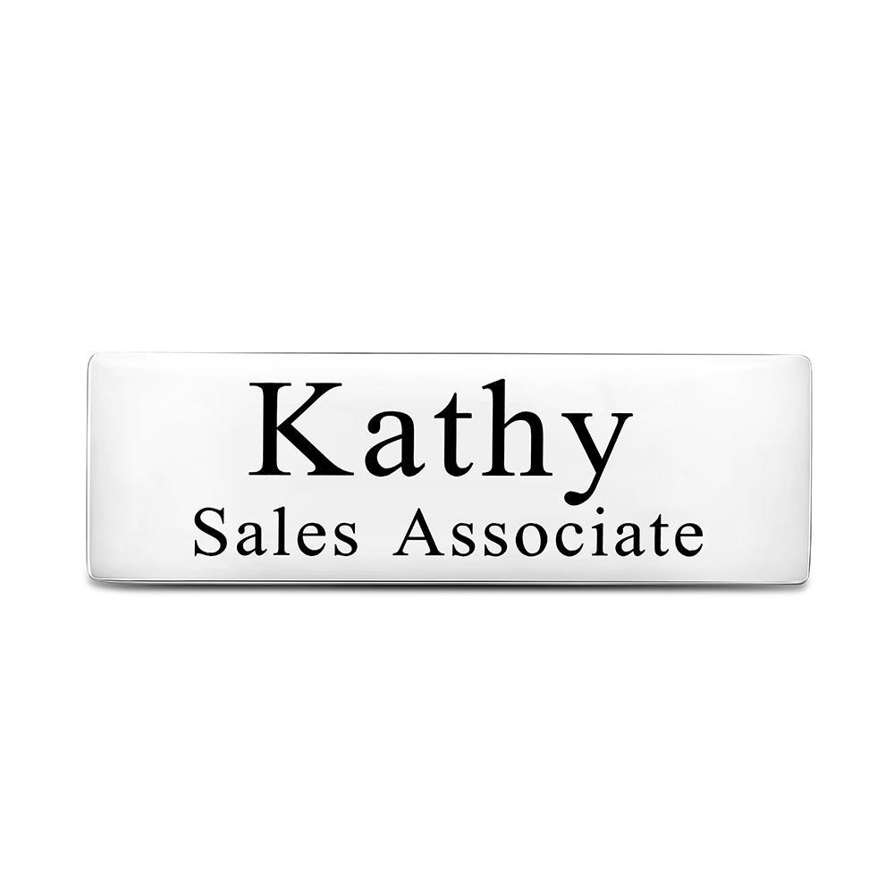 Personalized Engraved Name Tag Badge Magnet Attachment