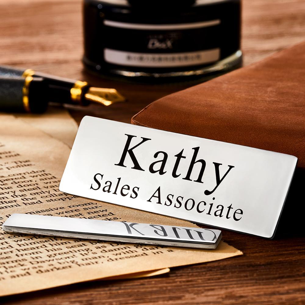 Personalized Engraved Name Tag Badge Magnet Attachment