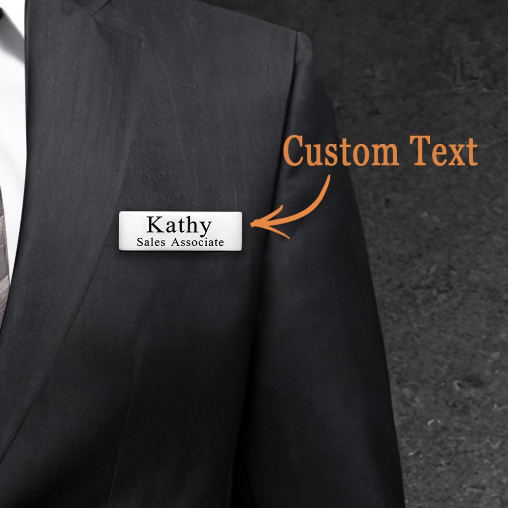 Personalized Engraved Name Tag Badge Magnet Attachment