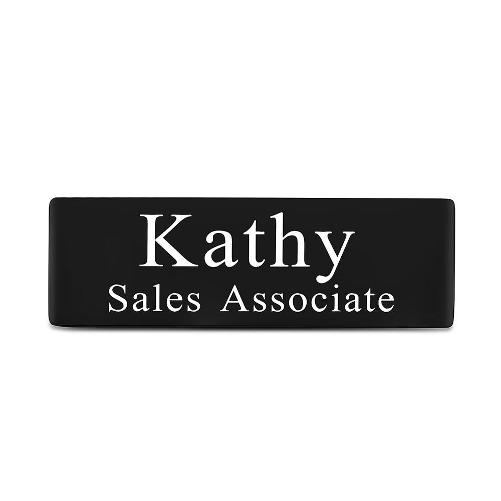 Personalized Engraved Name Tag Badge Magnet Attachment
