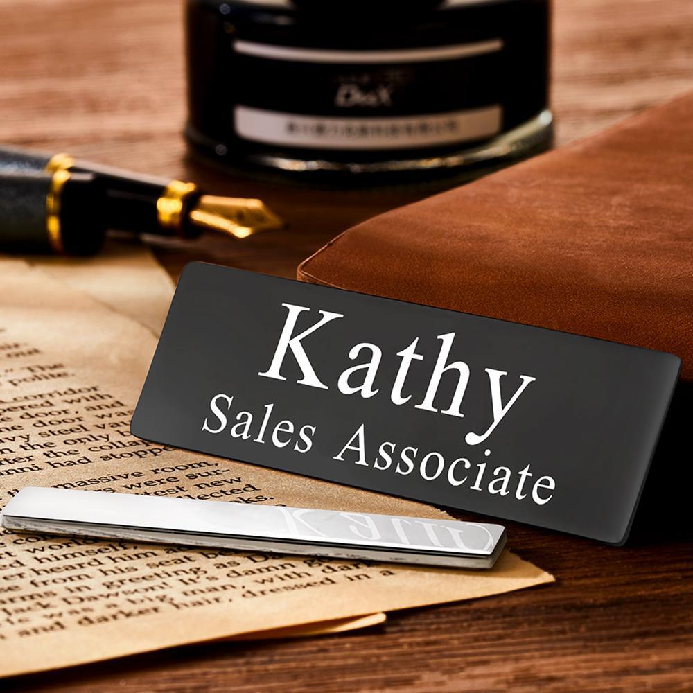 Personalized Engraved Name Tag Badge Magnet Attachment