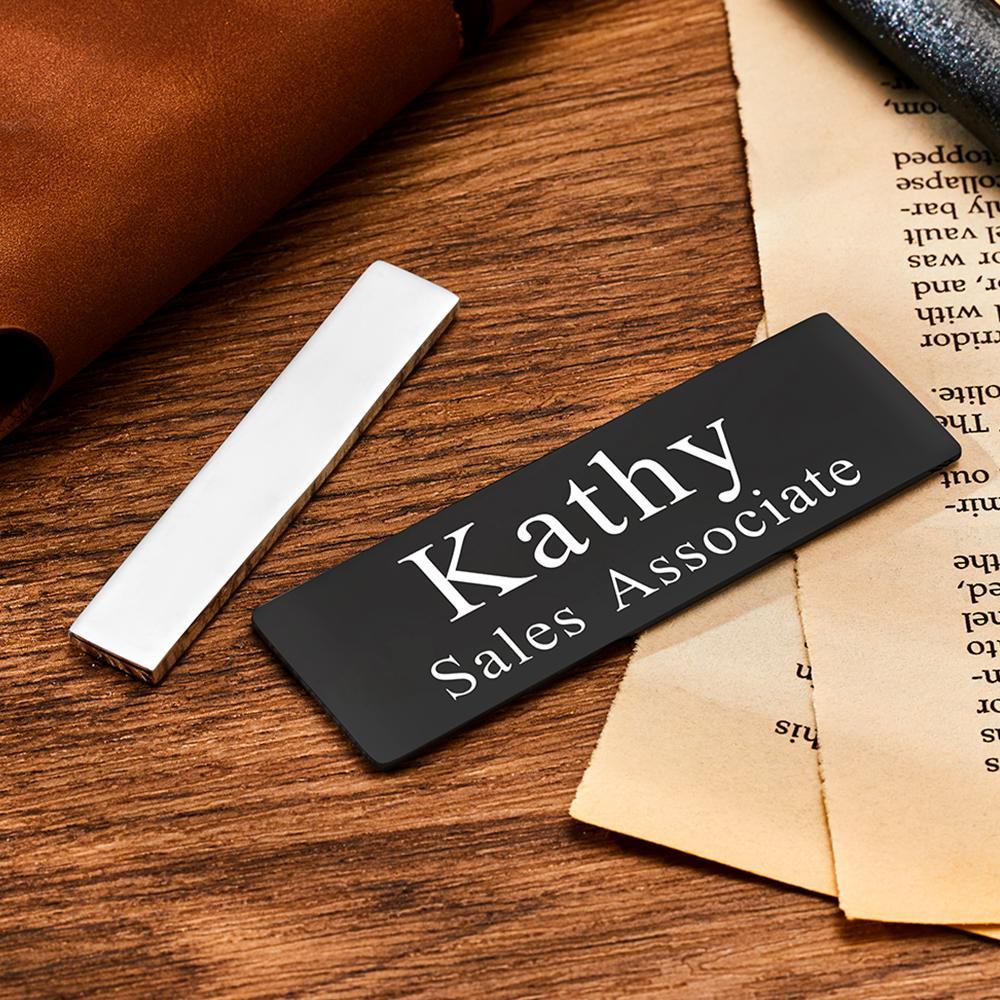 Personalized Engraved Name Tag Badge Magnet Attachment