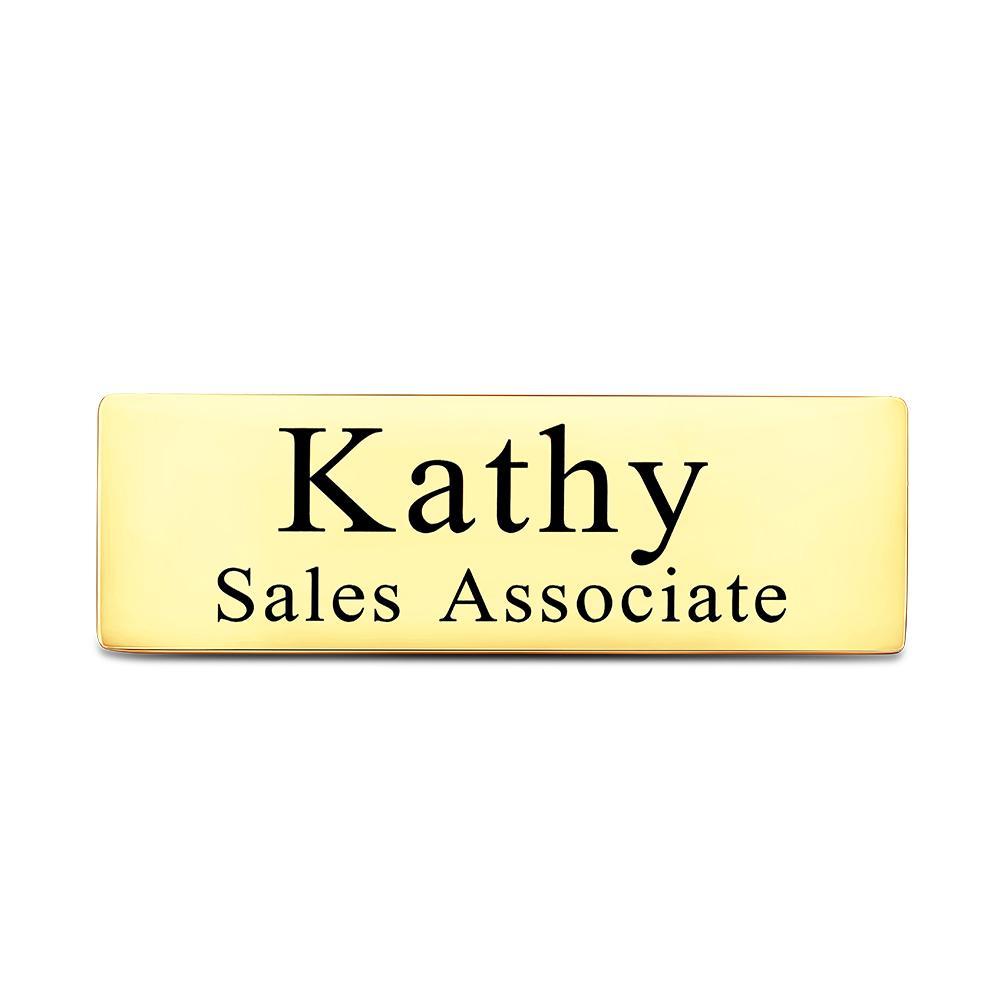 Personalized Engraved Name Tag Badge Magnet Attachment