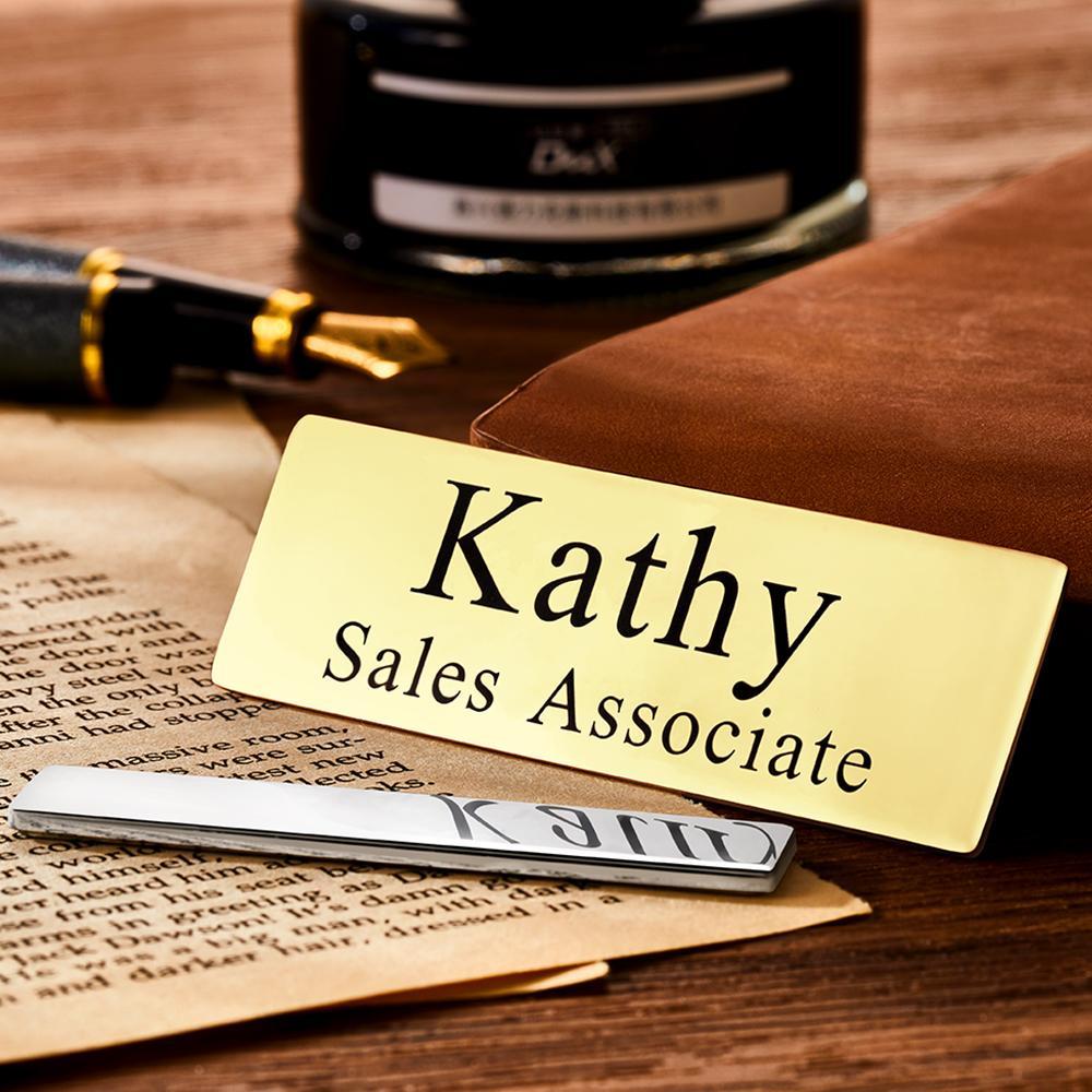 Personalized Engraved Name Tag Badge Magnet Attachment