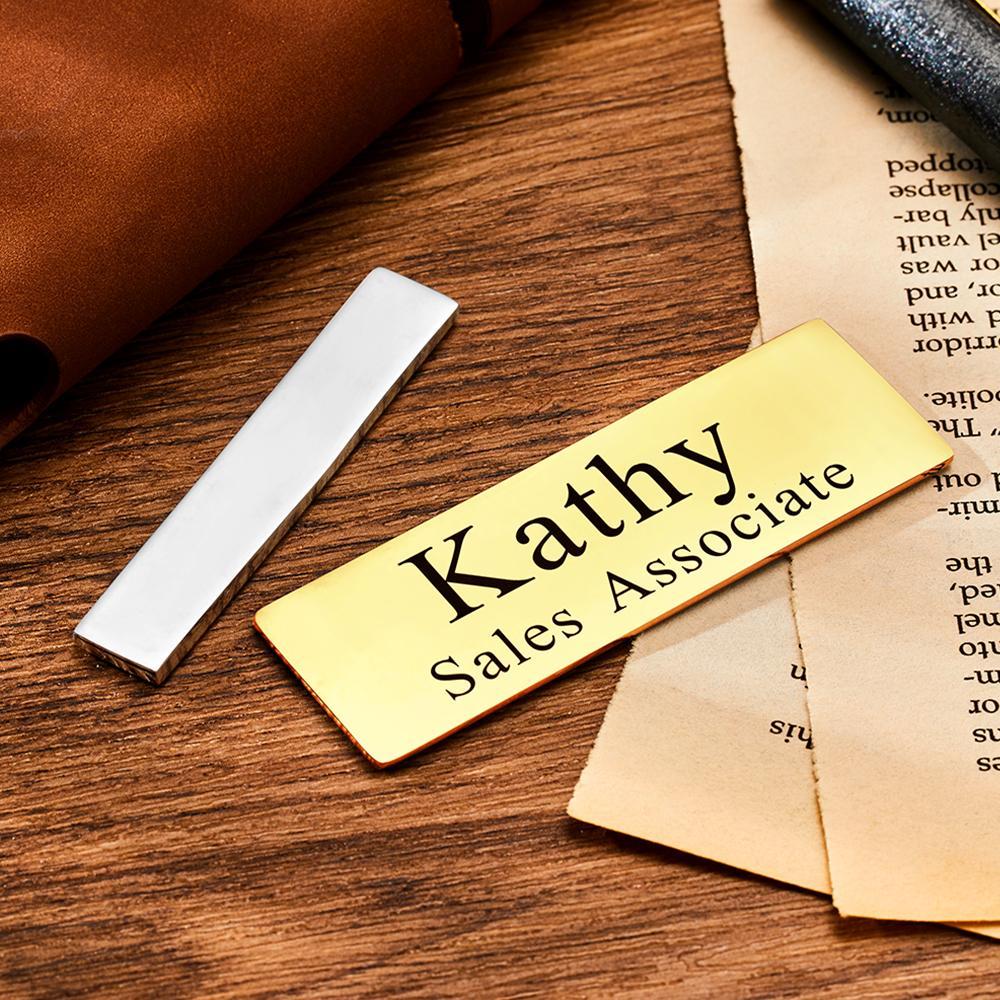 Personalized Engraved Name Tag Badge Magnet Attachment