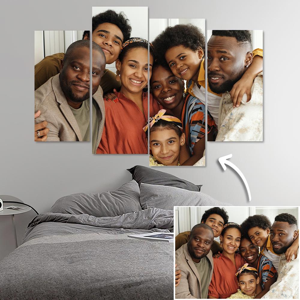 Custom Wall Art Canvas Prints Oil Painting 4 pcs Contemporary Family Unique Gifts Frameless