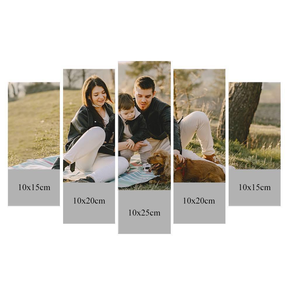 Custom Wall Art Canvas Prints Custom Photo 5pcs Frameless Contemporary Oil Painting Family Gifts