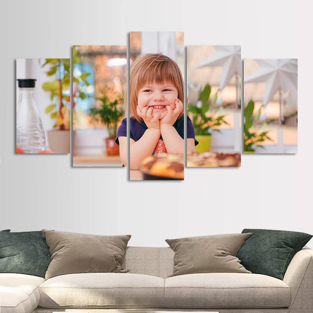 Custom Canvas Prints Custom Photo 5pcs Frameless Contemporary Oil Painting for Living Room Wall Art