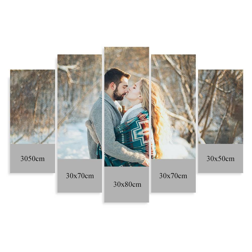 Custom Wall Art Canvas Prints Custom Oil Painting 5pcs Contemporary Family Unique Gifts Frameless