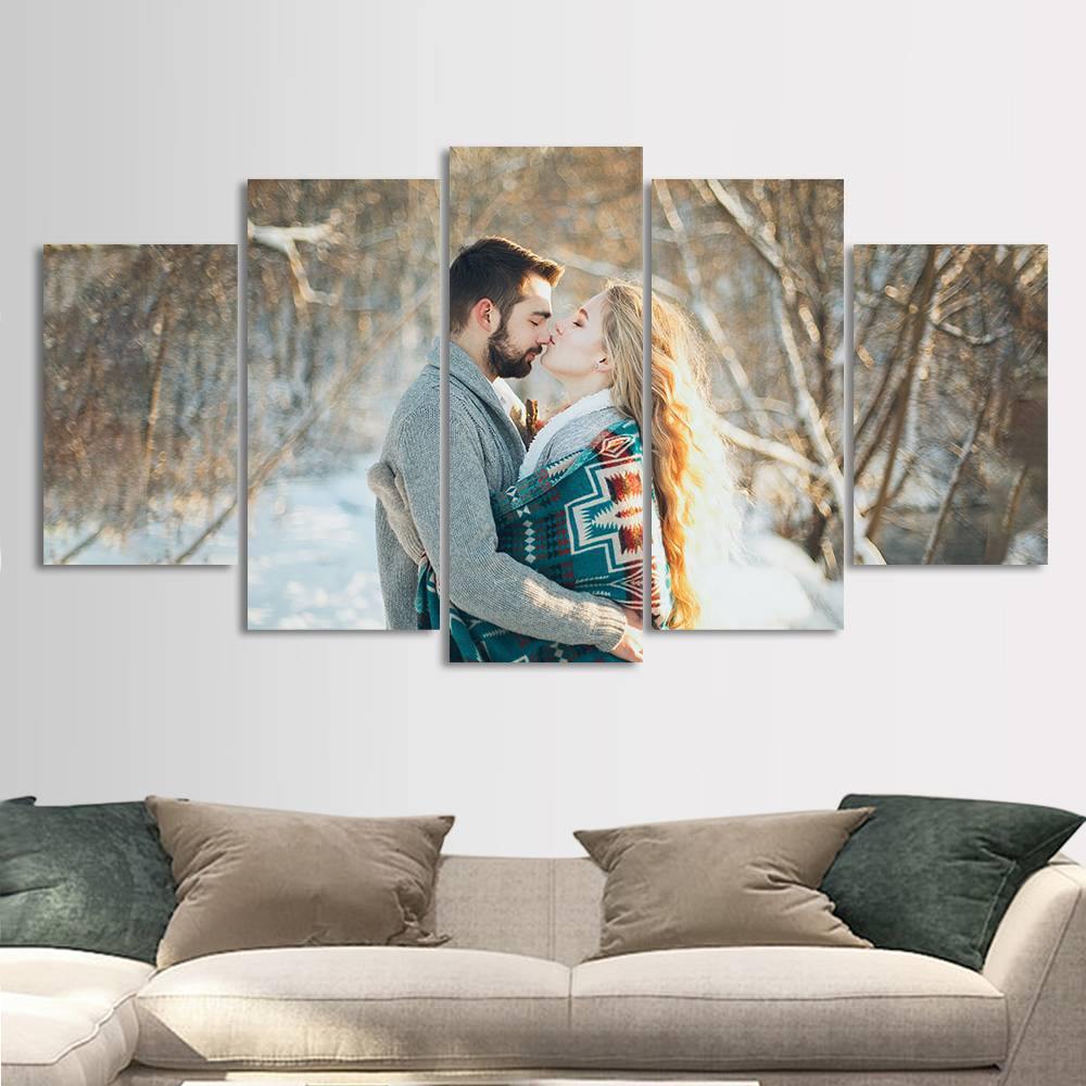 Custom Wall Art Canvas Prints Custom Oil Painting 5pcs Contemporary Family Unique Gifts Frameless