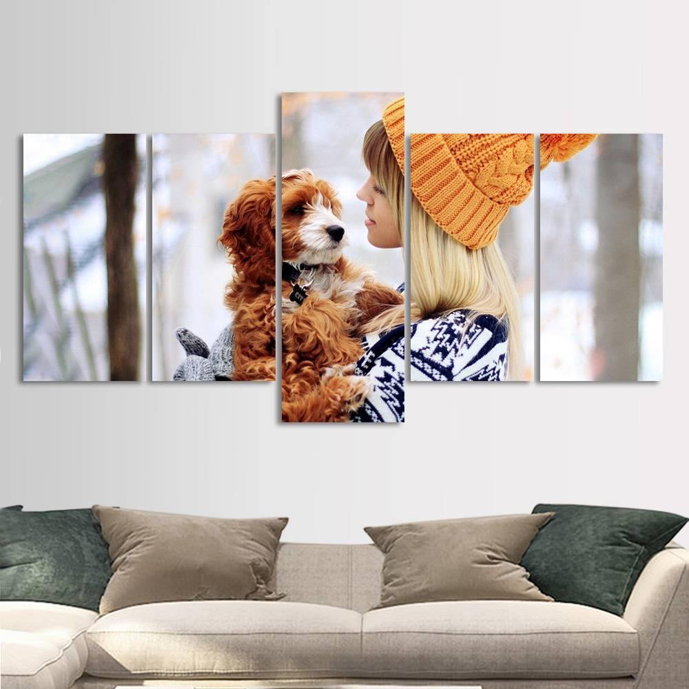 Custom Wall Art Canvas Prints Custom Photo 5pcs Contemporary Oil Painting for Living Room