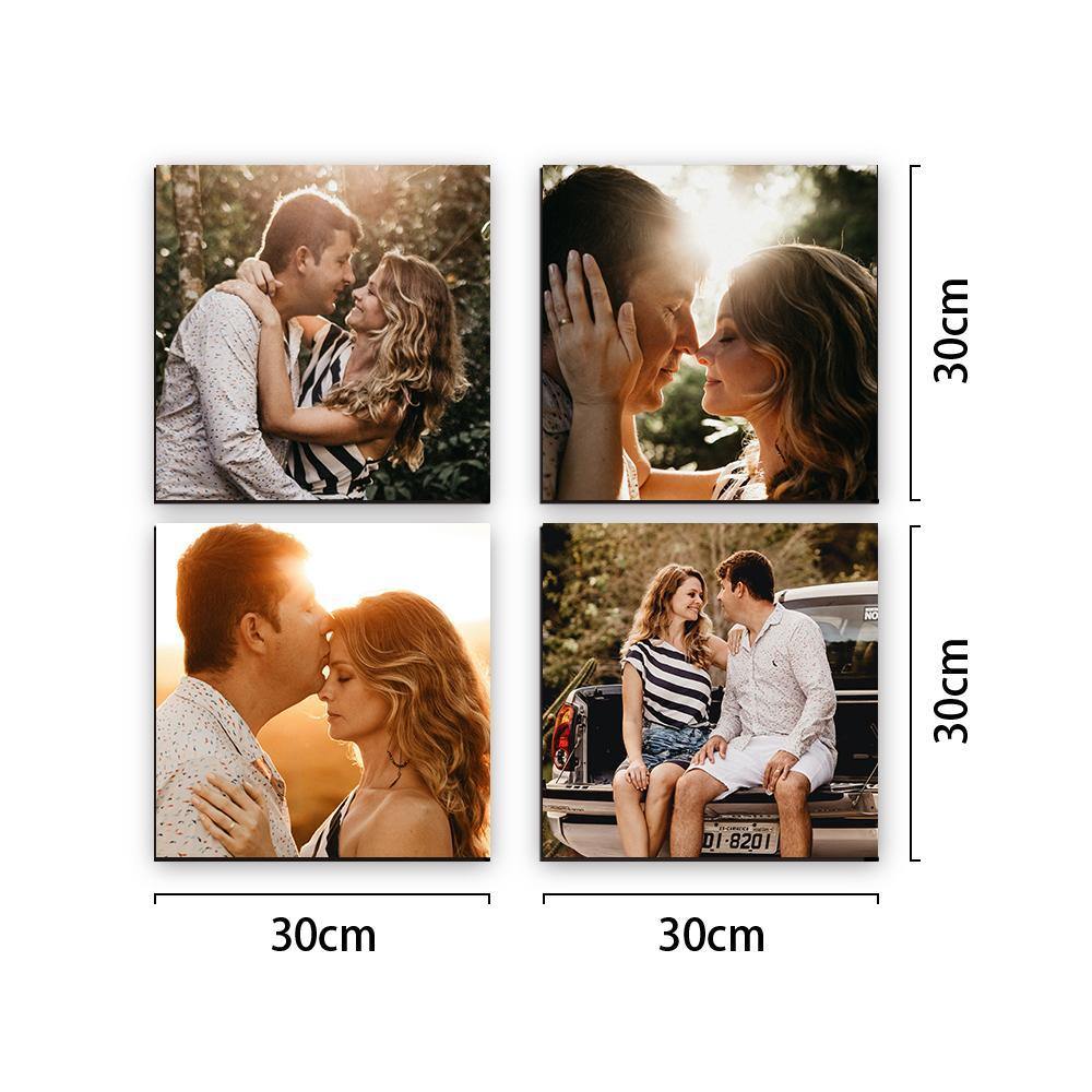 Custom Wall Art Oil Painting Gifts 4pcs Wedding Gift for Couple Frameless