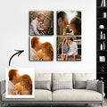 Custom Wall Art Oil Painting Gifts 4pcs Wedding Gift for Couple Frameless