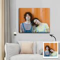 Custom Wall Art Canvas Prints Personalized Photo Custom Oil Painting Gifts with Frame for Married Couple 30*20cm