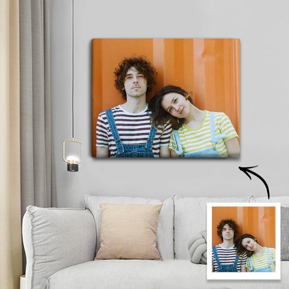 Custom Wall Art Canvas Prints Personalized Photo Custom Oil Painting Gifts with Frame for Married Couple 30*20cm