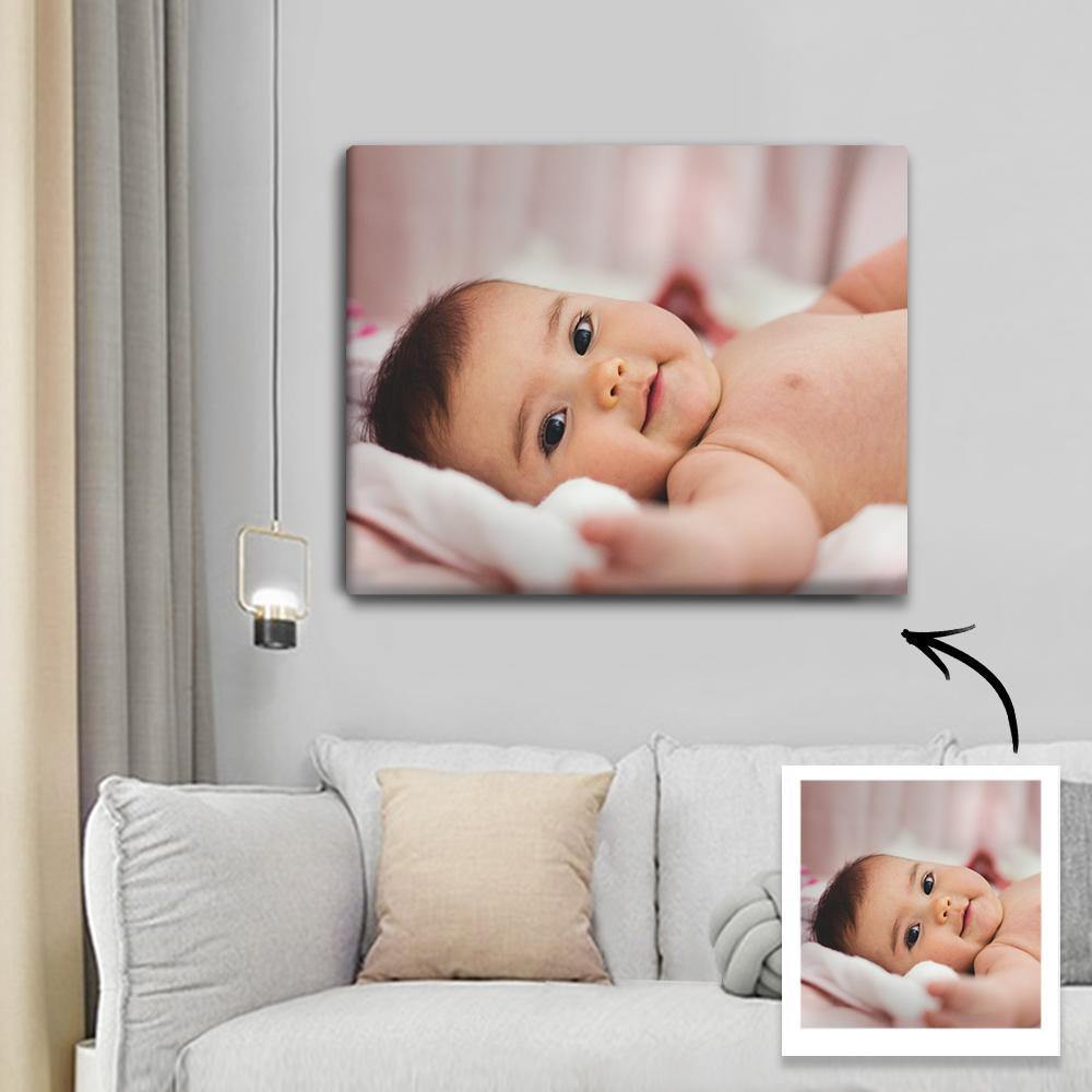 Custom Wall Art Canvas Prints Personalized Photo Custom Oil Painting Gifts with Frame for Boykids 25*20cm