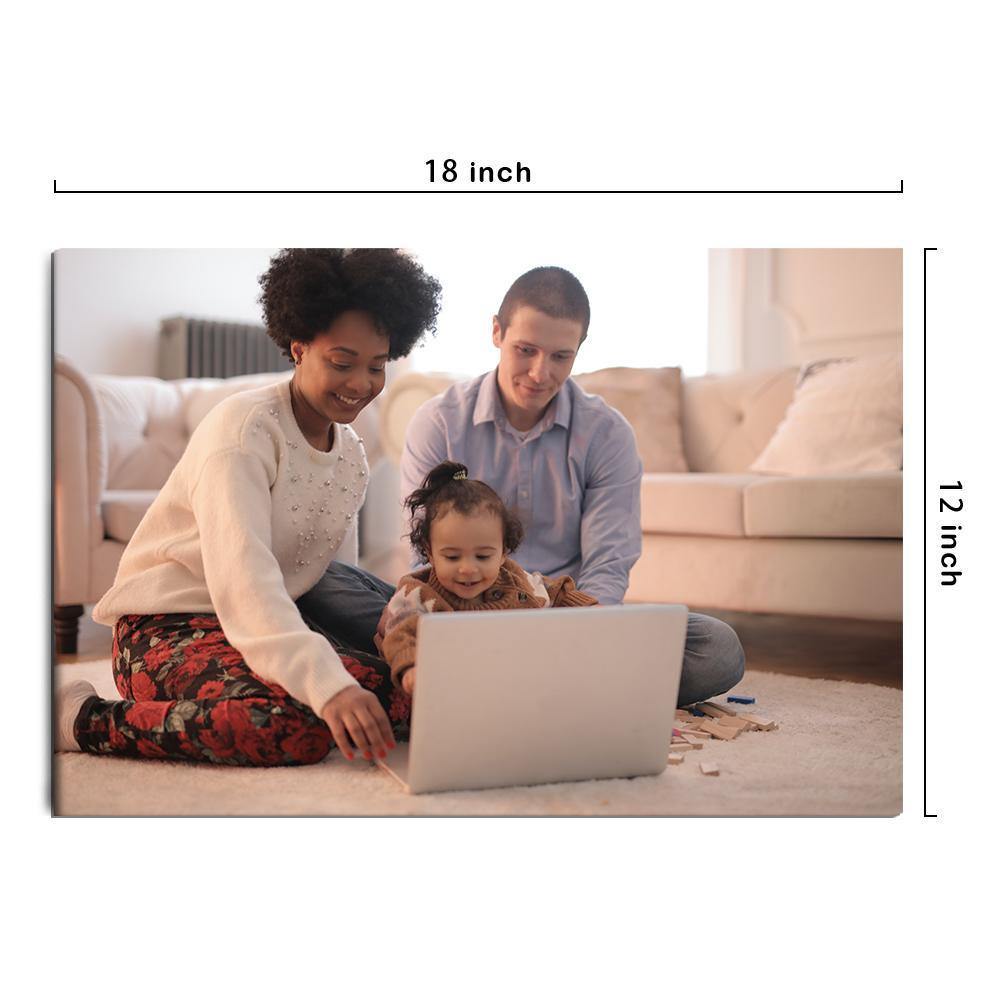 Custom Wall Art Canvas Prints Personalized Photo Custom Oil Painting Gifts with Frame for Boykids 25*20cm