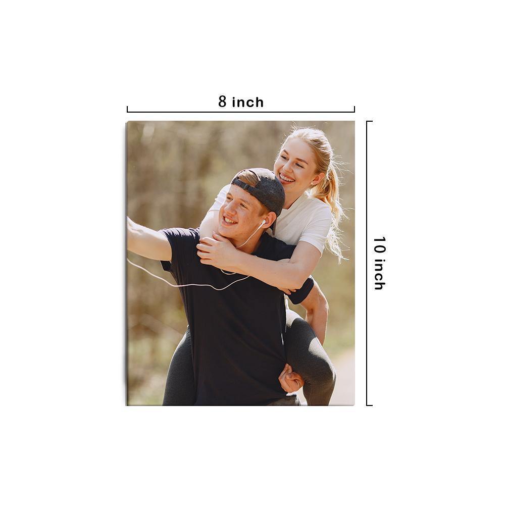 Custom Wall Art Canvas Prints Personalized Photo Custom Oil Painting Gifts with Frame for Men 40*40cm