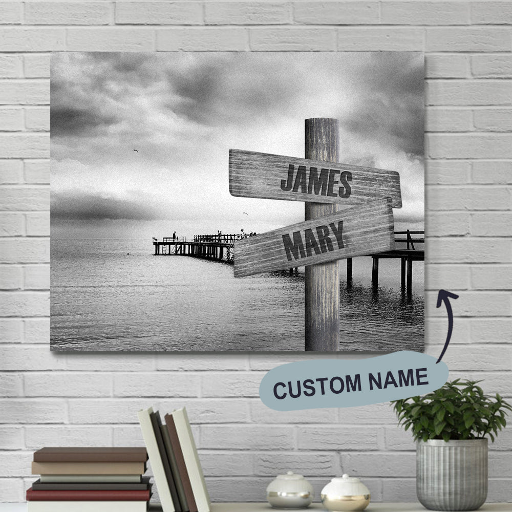 Custom Engraved Name Wall Art Road Sign Street Style Frameless Oil painting Creative Gifts