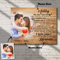 Custom Photo Engraved Name Oil Painting Frameless Gifts for Couple-7.87×11.8inch